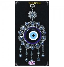 Silver Plated  Metal Evil Eye Wall Hanging
