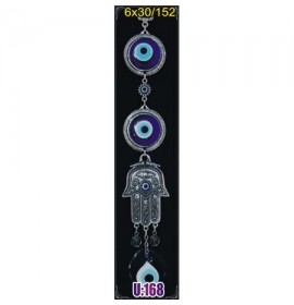 Silver Plated  Metal Hamsa Wall Hanging