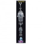 Silver Plated  Metal Hamsa Double Wall Hanging