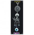 Silver Plated  Metal Nasreddin Hodja with Evil Eye Bead