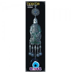 Silver Plated  Metal Armor with Evil Eye Bead