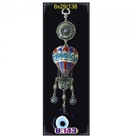 Silver Plated  Metal Cappadocia with Evil Eye Bead