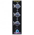 Silver Plated  Metal Fish Triple Wall Hanging