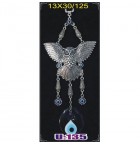 Silver Plated  Metal Owl with Evil Eye Bead
