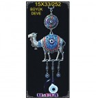 Silver Plated Metal Camel with Evil Eye Bead