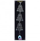 Silver Plated  Metal Hamsa Triple Wall Hanging