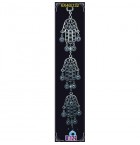 Silver Plated  Metal Hamsa Triple Wall Hanging
