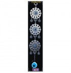 Silver Plated  Metal Evil Eye Triple  Wall Hanging