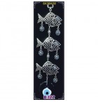 Silver Plated  Metal Fish Triple Wall Hanging