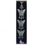 Silver Plated Metal Butterfly Triple Wall Hanging