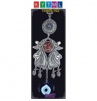 Silver Plated  Metal Whirling Dervish with Evil eye Bead