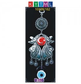 Silver Plated  Metal Whirling Dervish with Evil Eye Bead