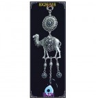 Silver Plated Metal Camel with Evil Eye Bead