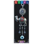 Silver Plated Metal Camelwith Evil Eye Bead