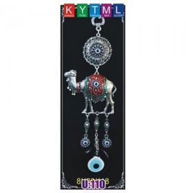 Silver Plated Metal Camelwith Evil Eye Bead