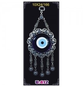 Silver Plated  Metal Evil Eye Wall Hanging