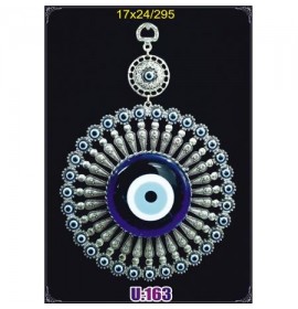 Silver Plated  Metal Evil Eye Wall Hanging