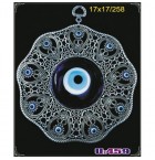 Silver Plated  Metal Evil Eye Wall Hanging