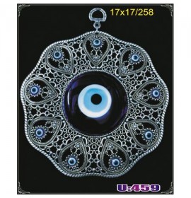 Silver Plated  Metal Evil Eye Wall Hanging