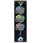 Silver Plated  Metal Elephant Triple Wall Hanging