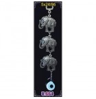 Silver Plated  Metal Elephant Triple  Wall Hanging