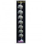 Silver Plated  Metal Elephant Septet Wall Hanging