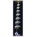 Silver Plated  Metal Elephant Septet Wall Hanging