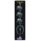 Silver Plated  Metal Elephant Triple  Wall Hanging