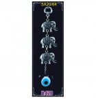 Silver Plated  Metal Elephant Triple Wall Hanging